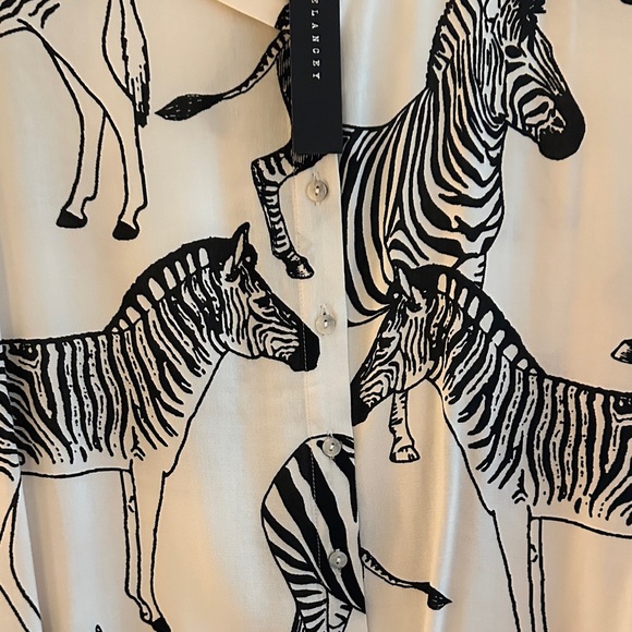 Jane and Delancey Black and White Zebra Print Blouse - Picture 6 of 9